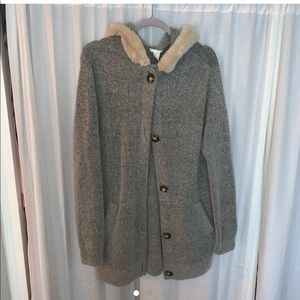 h&m grey coat